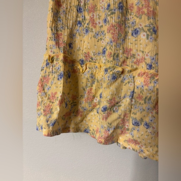 Hippie Rose Yellow Skater Mini Skirt Pleated Casual - Picture 3 of 9